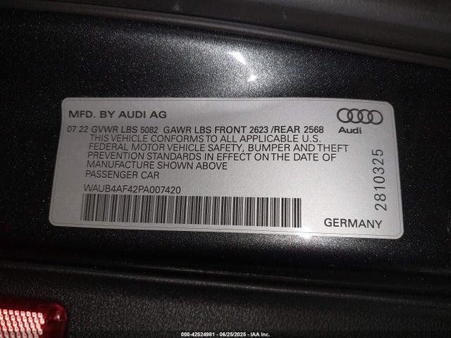 2023 AUDI S4 WAUB4AF42PA007420 Photo 8