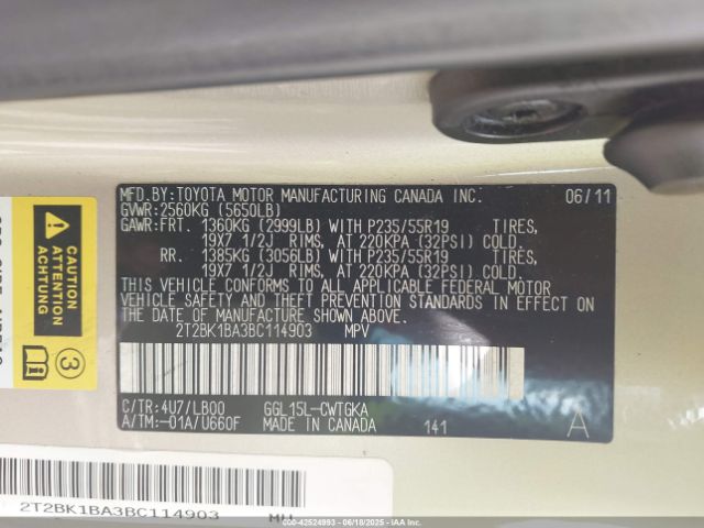 2011 LEXUS RX 350 2T2BK1BA3BC114903 Photo 8