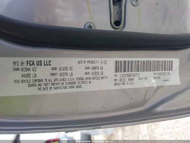 Dodge 2015 2015 1C3CDFBB6FD267717 Image 9