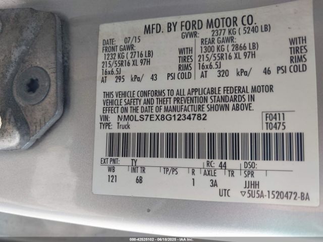 2016 FORD TRANSIT CONNECT NM0LS7EX8G1234782 Photo 8
