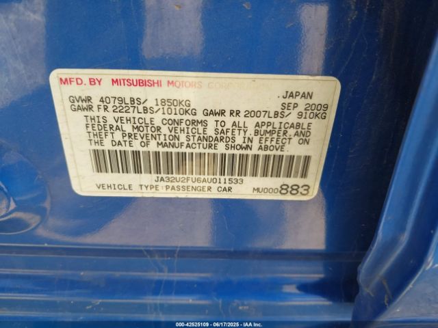 2010 MITSUBISHI LANCER JA32U2FU6AU011533 Photo 8