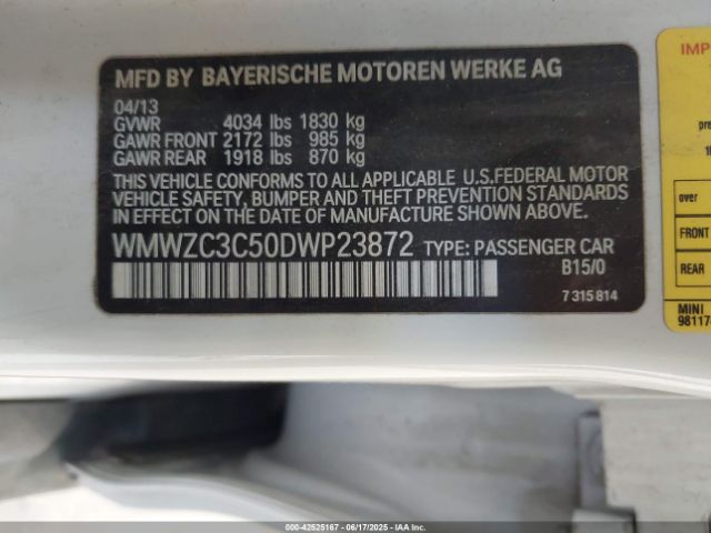 2013 MINI COUNTRYMAN WMWZC3C50DWP23872 Photo 8