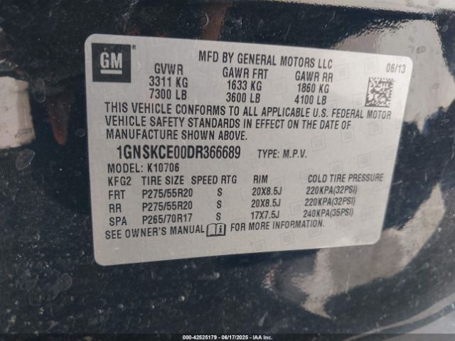 2013 CHEVROLET TAHOE 1GNSKCE00DR366689 Photo 8