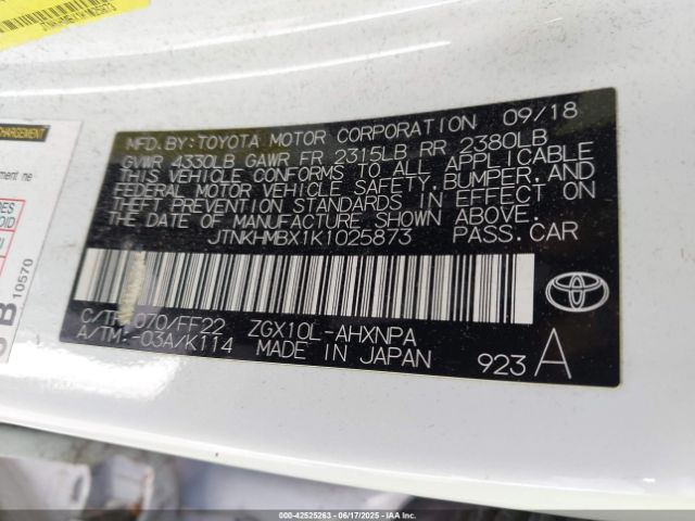2019 TOYOTA C-HR JTNKHMBX1K1025873 Photo 8