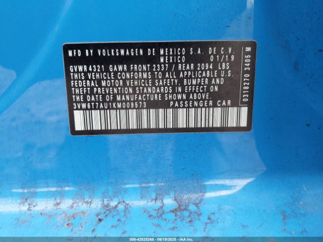 2019 VOLKSWAGEN GOLF GTI 3VW6T7AU1KM009573 Photo 8