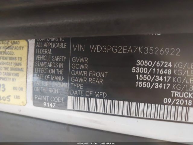 2019 MERCEDES-BENZ METRIS WD3PG2EA7K3526922 Photo 8