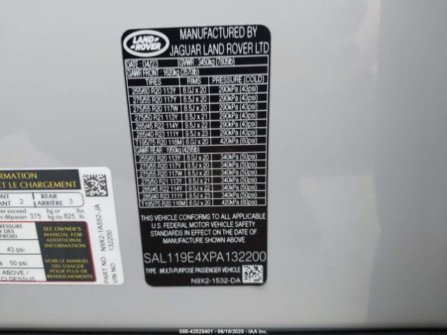 2023 LAND ROVER RANGE ROVER SPORT SAL119E4XPA132200 Photo 8