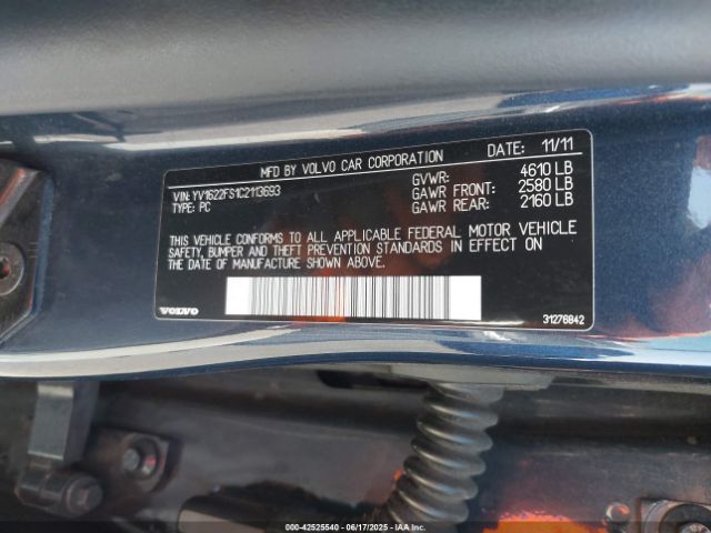 2012 VOLVO S60 YV1622FS1C2113693 Photo 8