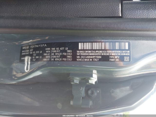 ZACCJABB4HPF76064 Jeep 2017