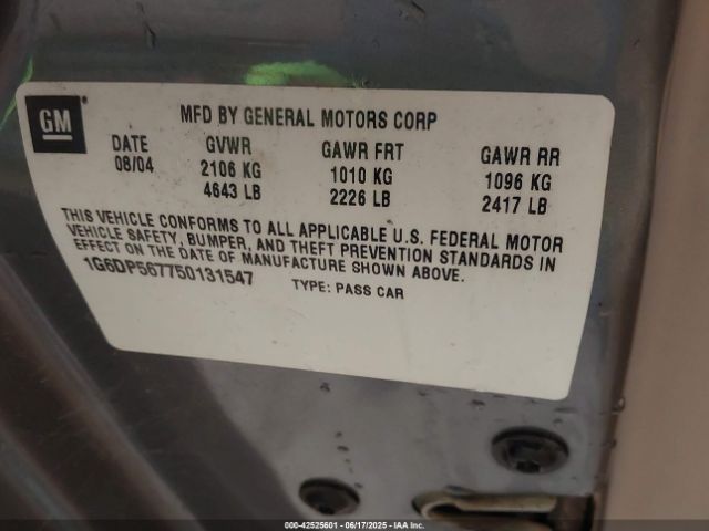 2005 CADILLAC CTS 1G6DP567750131547 Photo 8