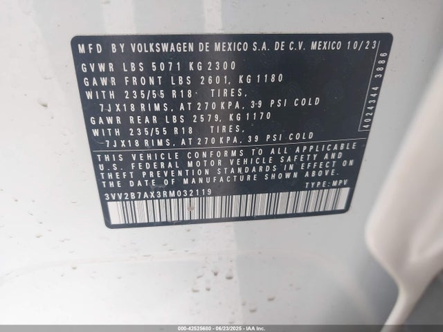 Volkswagen tsi 2024 3VV2B7AX3RM032119 Image 9