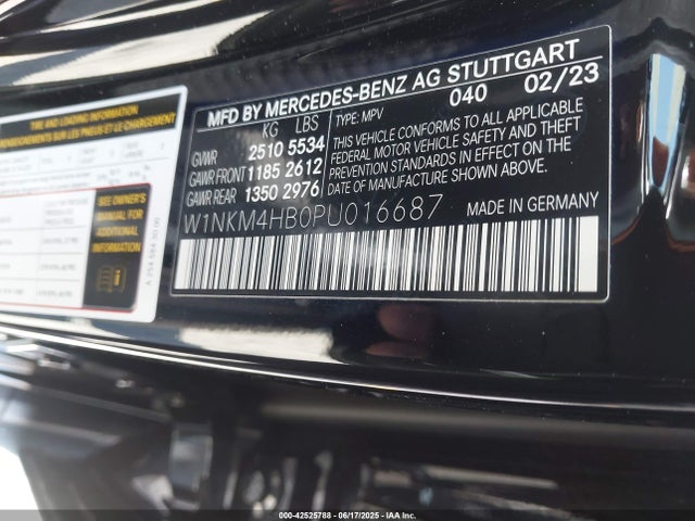 W1NKM4HB0PU016687 Mercedes-Benz m254