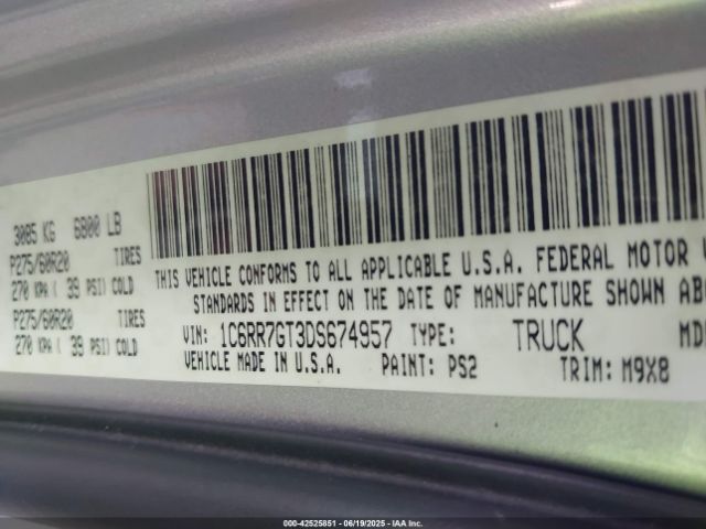 2013 RAM 1500 1C6RR7GT3DS674957 Photo 8