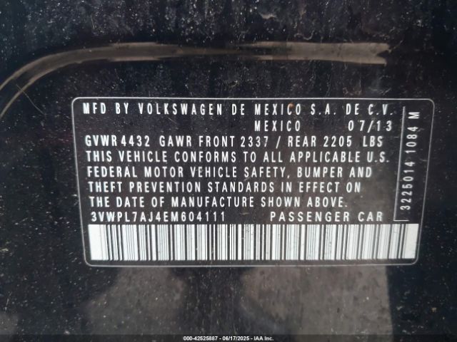 3VWPL7AJ4EM604111 Volkswagen Jetta Sportwagen 2.0l Tdi