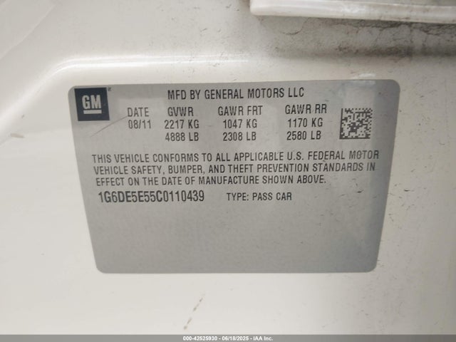 2012 CADILLAC CTS 1G6DE5E55C0110439 Photo 8