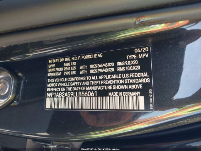 2020 PORSCHE MACAN WP1AG2A59LLB56061 Photo 8