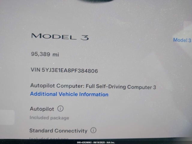 2023 TESLA MODEL 3 5YJ3E1EA8PF384806 Photo 6