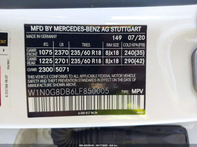 2020 MERCEDES-BENZ GLC 300 W1N0G8DB6LF850005 Photo 8