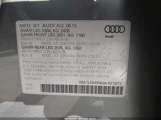 2013 AUDI Q5 WA1LFAFP4DA101977 Photo 8