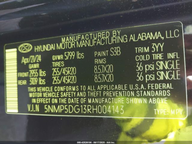 2024 HYUNDAI SANTA FE HYBRID 5NMP5DG13RH004143 Photo 8