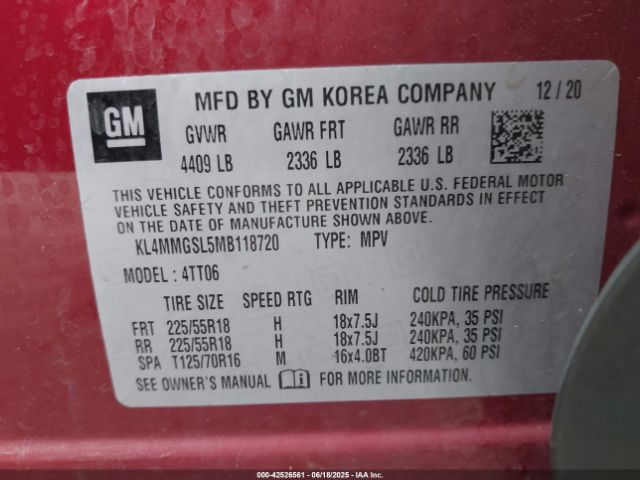2021 BUICK ENCORE GX KL4MMGSL5MB118720 Photo 8