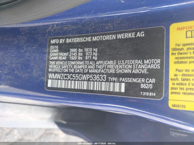 2016 MINI COUNTRYMAN WMWZC3C55GWP53633 Photo 8