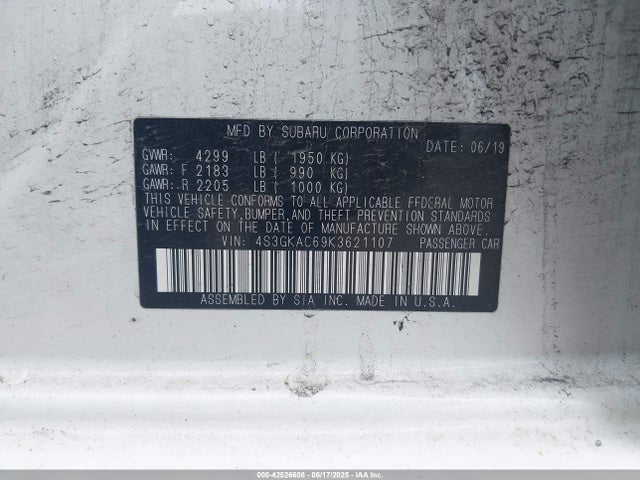 4S3GKAC69K3621107 Subaru Impreza