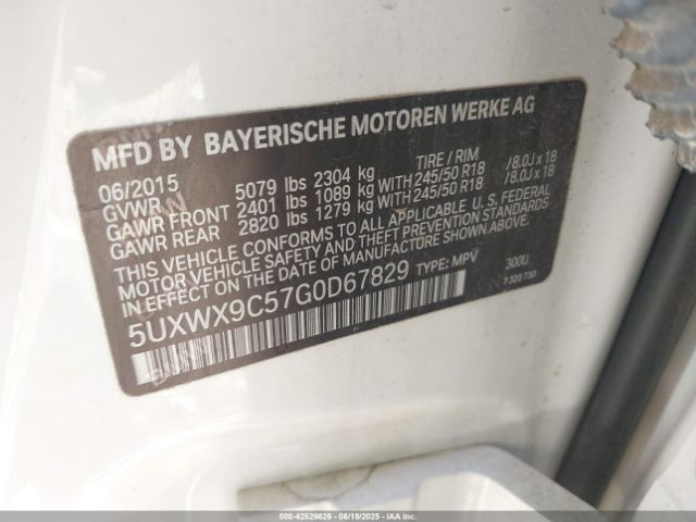 2016 BMW X3 5UXWX9C57G0D67829 Photo 8