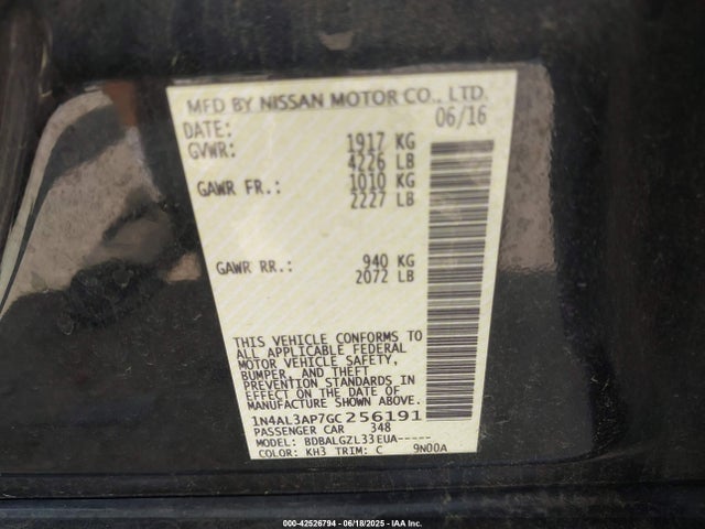 1N4AL3AP7GC256191 Nissan Altima