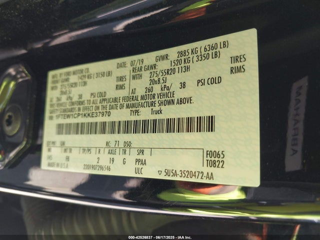1FTEW1CP1KKE37970 Ford 2.7l-4v