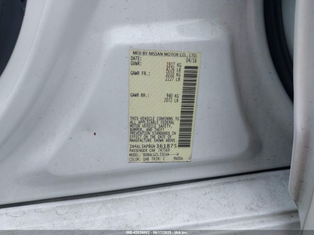 2016 NISSAN ALTIMA 1N4AL3AP8GN361875 Photo 8