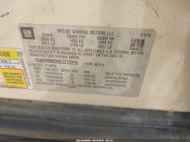 1GKKRRKD8EJ272255 GMC llt