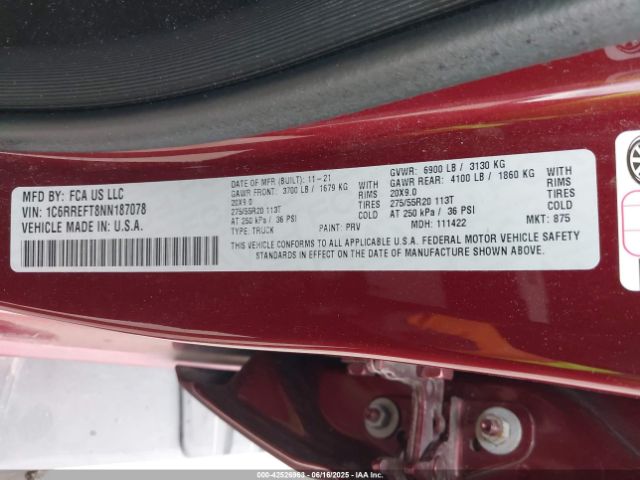 2022 RAM 1500 1C6RREFT8NN187078 Photo 8