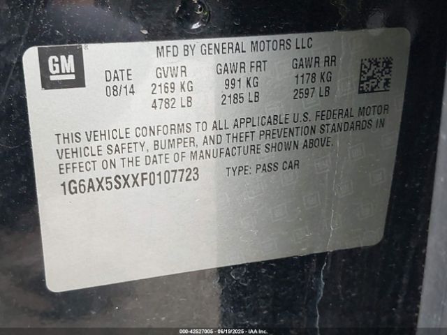 2015 CADILLAC CTS 1G6AX5SXXF0107723 Photo 8