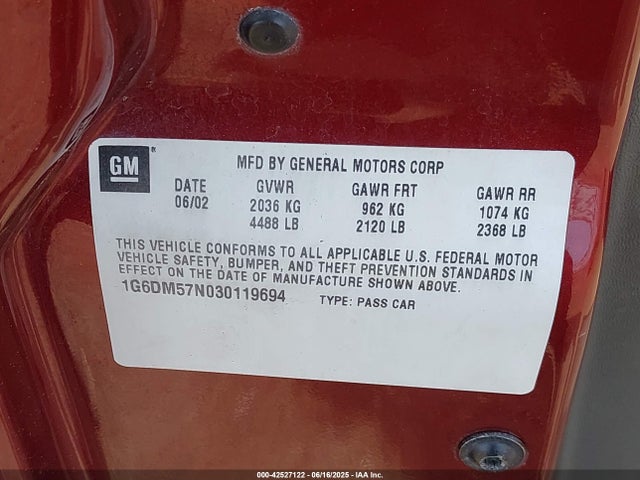 2003 CADILLAC CTS 1G6DM57N030119694 Photo 8