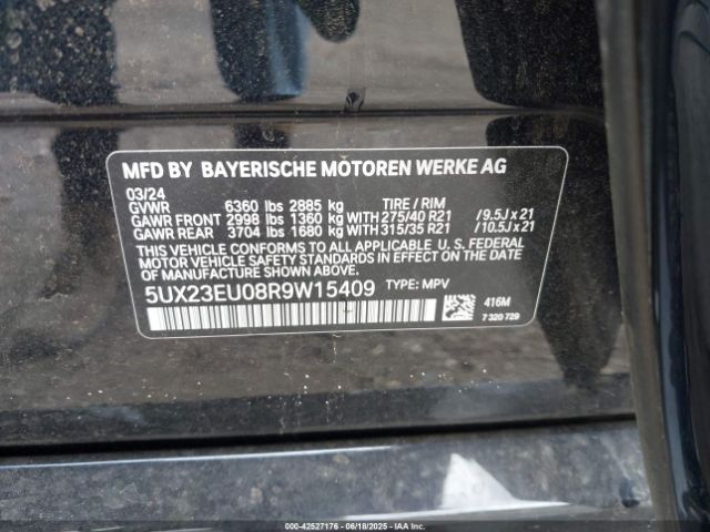 2024 BMW X5 5UX23EU08R9W15409 Photo 8