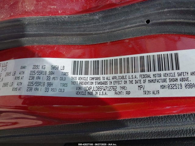 1C4PJLDB5FW712762 Jeep 2015