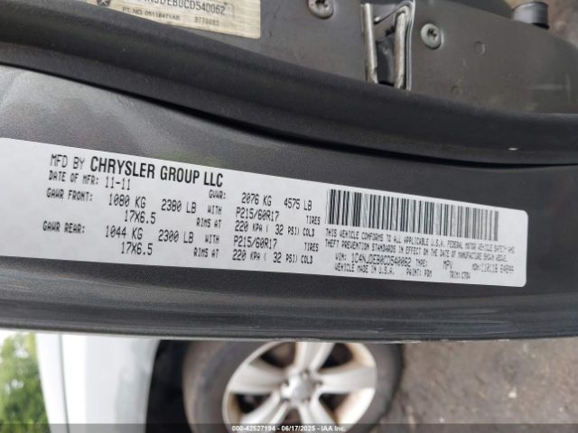 2012 JEEP COMPASS 1C4NJDEB0CD540062 Photo 8