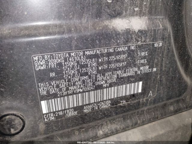 2021 TOYOTA RAV4 2T3H1RFV9MW109047 Photo 8
