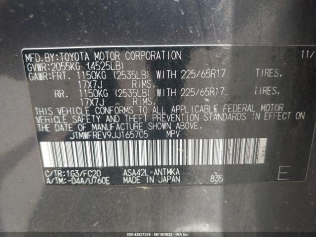 2018 TOYOTA RAV4 JTMWFREV9JJ165705 Photo 8