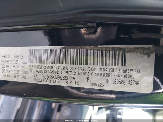 1C4GJXANXJW302523 Jeep 2018