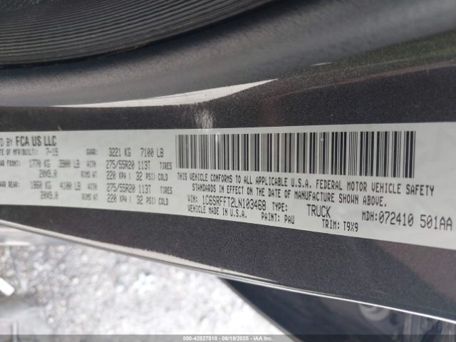 2020 RAM 1500 1C6SRFFT2LN103468 Photo 8