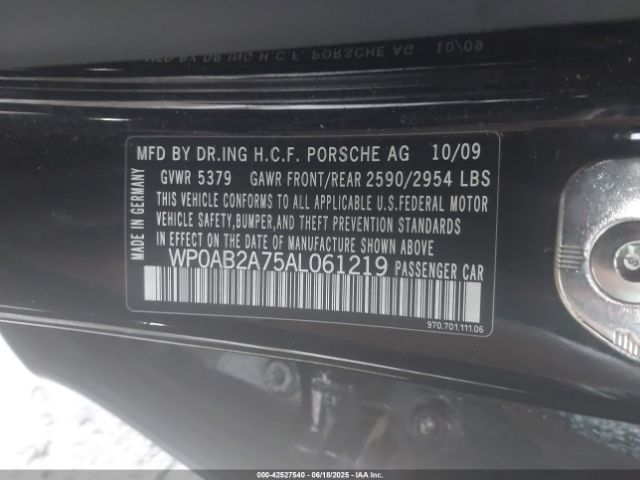 2010 PORSCHE PANAMERA WP0AB2A75AL061219 Photo 8