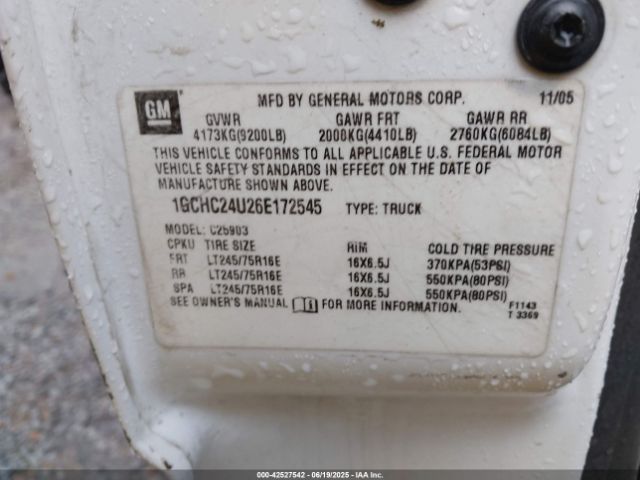 2006 CHEVROLET SILVERADO 2500HD 1GCHC24U26E172545 Photo 8