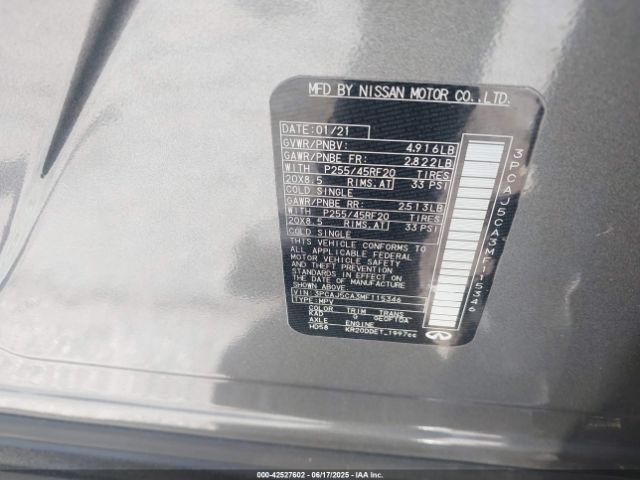2021 INFINITI QX50 3PCAJ5CA3MF115346 Photo 8