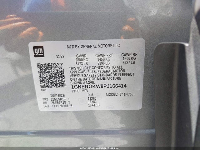 1GNERGKW8PJ166414 Chevrolet lfy