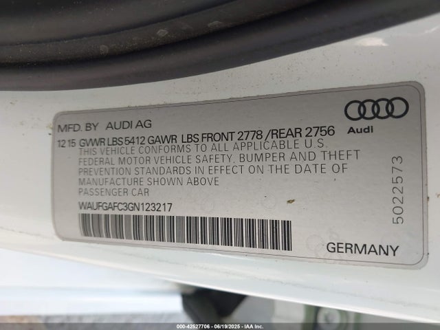 2016 AUDI A6 WAUFGAFC3GN123217 Photo 8