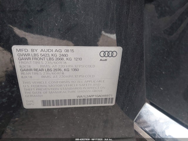 2016 AUDI Q5 WA1L2AFP1GA046971 Photo 8