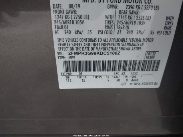2019 FORD EDGE 2FMPK3G99KBC51062 Photo 8