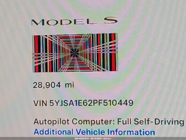 5YJSA1E62PF510449 Tesla MODEL S